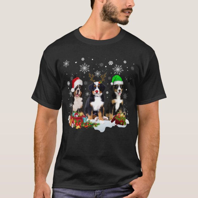 Bernese Mountain Hund jul Cute_fullprint T Shirt (Framsida)