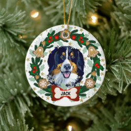 Bernese Mountain Hund jul Hund Cookie WAN Julgransprydnad Keramik