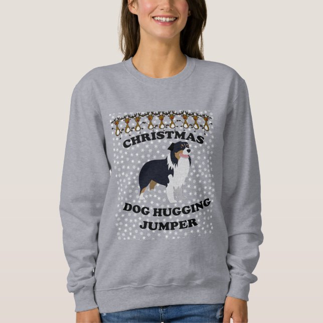 Bernese Mountain hund jul Hund Hugger T Shirt (Framsida)