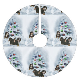 Bernese Mountain Hund jul Julgransmatta Borstad Polyester