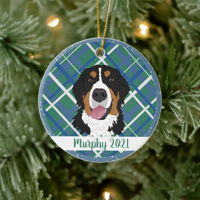 Bernese Mountain Hund jul Julgransprydnad Keramik (Träd)