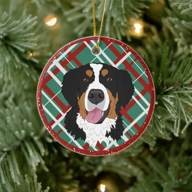 Bernese Mountain Hund jul Julgransprydnad Keramik (Träd)