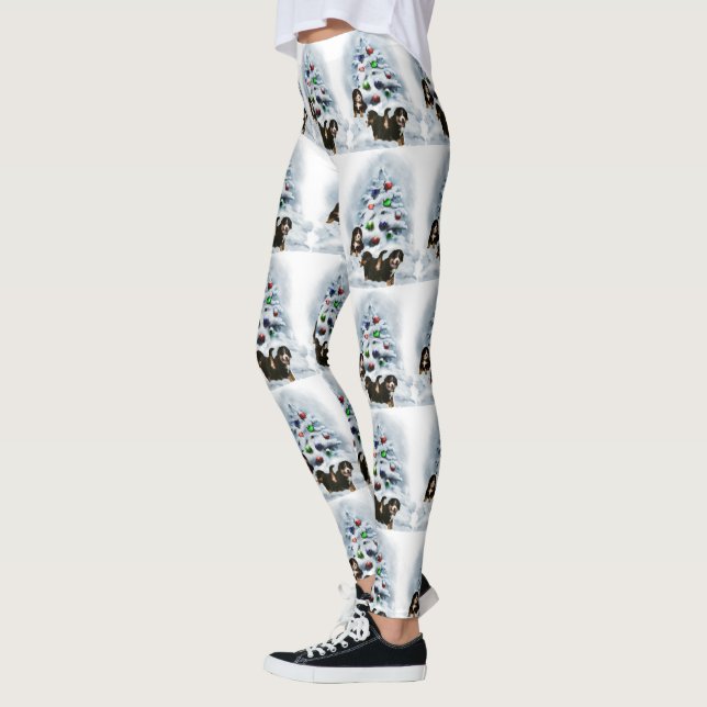 Bernese Mountain Hund jul Leggings (Vänster)