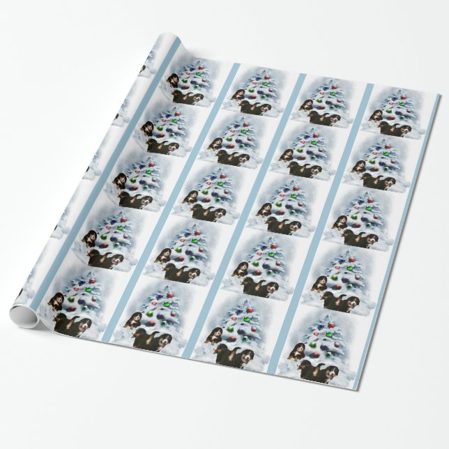 Bernese Mountain Hund jul Presentpapper (Utrullad)