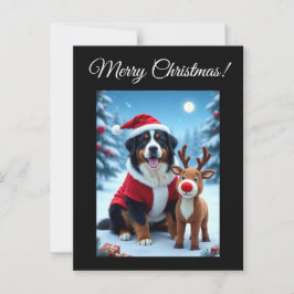 Bernese Mountain Hund jul Vykort