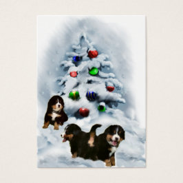Bernese Mountain Hund Juletiketter Visitkort