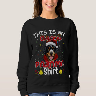 Bernese Mountain Hund julrener Santa X-morsa T Shirt