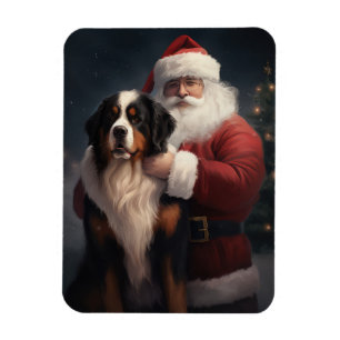 Bernese Mountain Hund Jultomten juljul Magnet