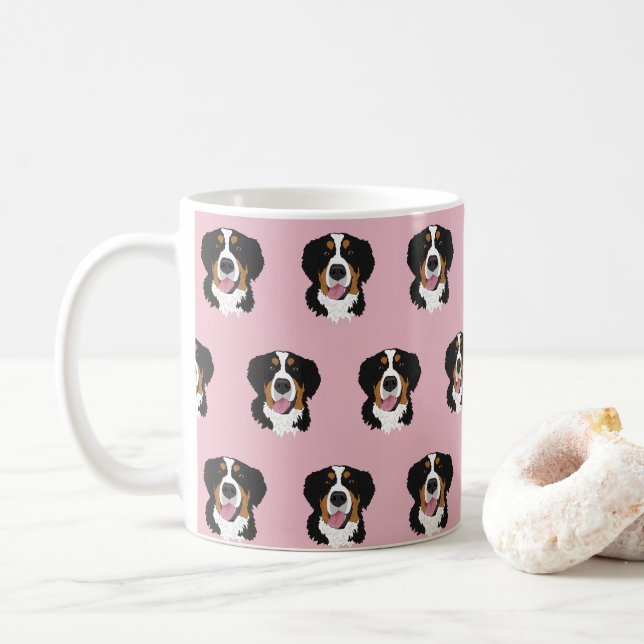 Bernese Mountain Hund Kaffemugg (Med munk)