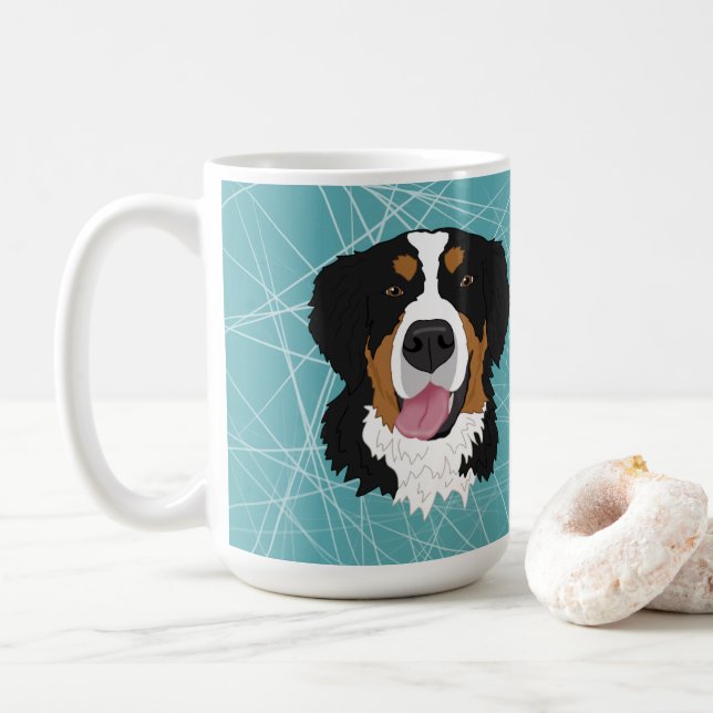 Bernese Mountain Hund Kaffemugg (Med munk)