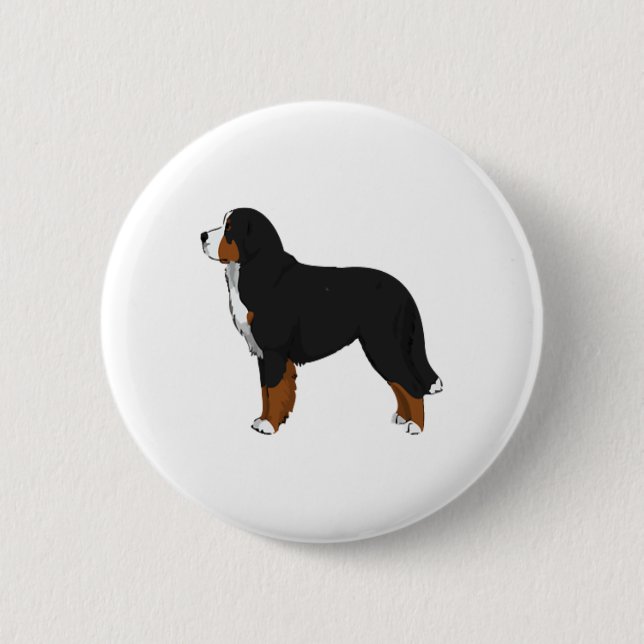 Bernese Mountain Hund Knapp (Framsida)