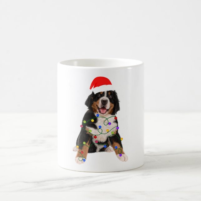Bernese Mountain Hund Ljus Julmatchning Fam Kaffemugg (Center)