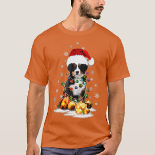 Bernese Mountain Hund Ljus Julmatchning Fam T Shirt