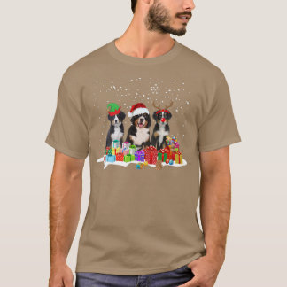 Bernese Mountain Hund Ljus Julmatchning Fam T Shirt