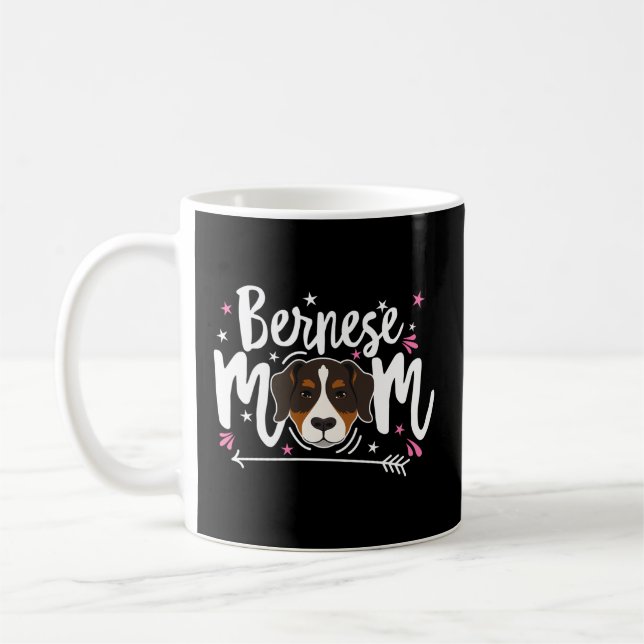Bernese Mountain Hund Mamma Berner Mamma Bernie Mo Kaffemugg (Vänster)
