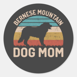 Bernese Mountain Hund Mamma, Bernese Hund Mamma Runt Klistermärke