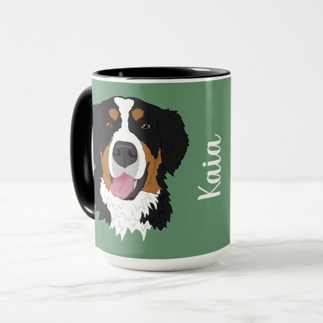 Bernese Mountain Hund Mugg (Framsida vänster)