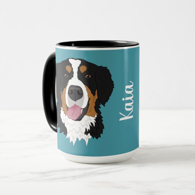 Bernese Mountain Hund Mugg (Framsida vänster)