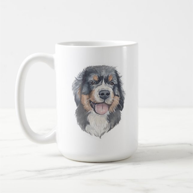 Bernese Mountain Hund Mugg | 15 oz (Vänster)