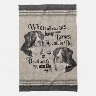 Bernese Mountain-hund när allt misslyckas citat Kökshandduk