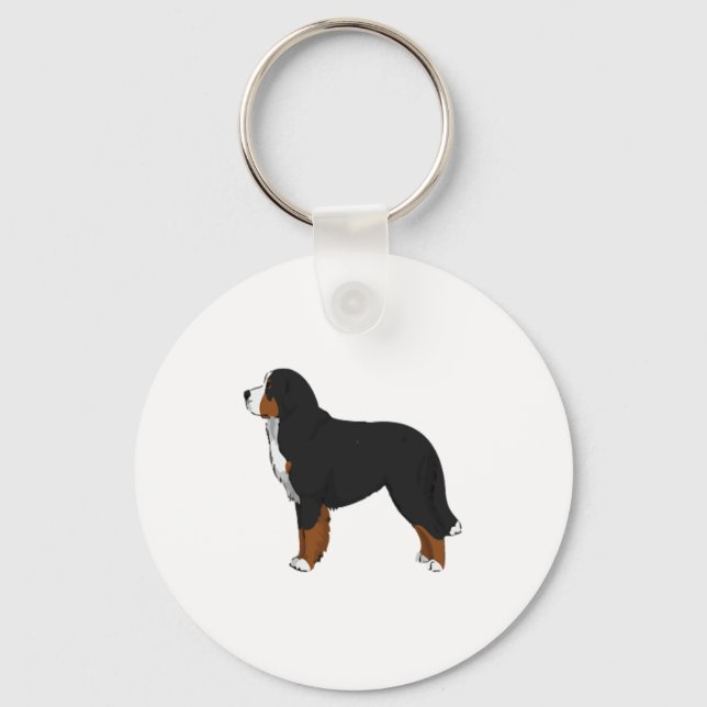 Bernese Mountain Hund Nyckelring (Framsida)