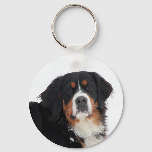 Bernese Mountain Hund Nyckelring (Framsida)