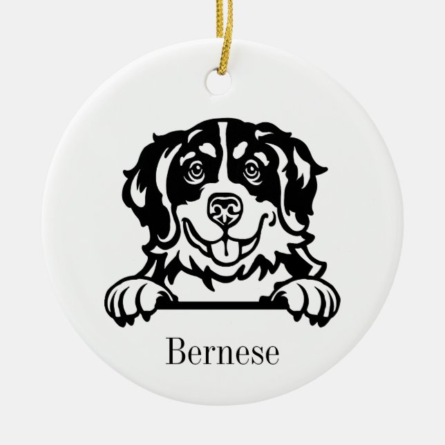 Bernese Mountain Hund ornament (Framsidan)