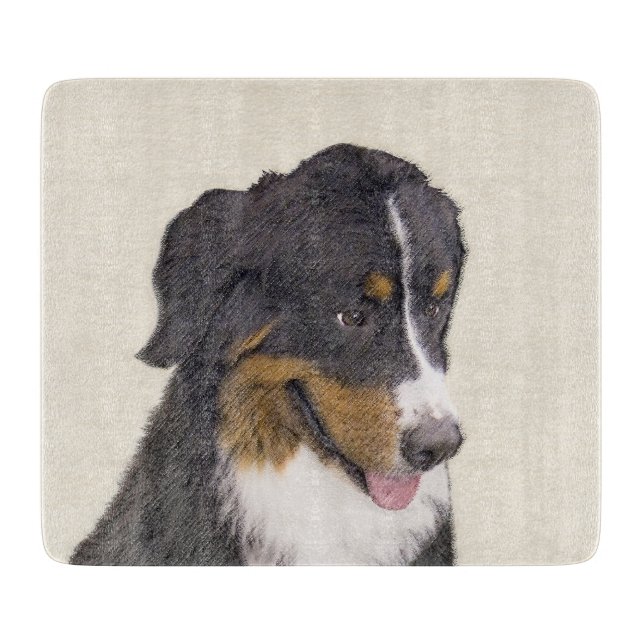 Bernese Mountain Hund Painting - Original Hund Art (Framsidan)