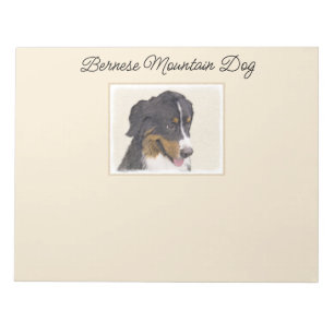 Bernese Mountain Hund Painting - Original Hund Art Anteckningsblock