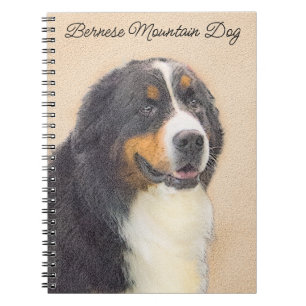 Bernese Mountain Hund Painting - Original Hund Art Anteckningsbok