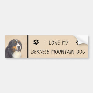 Bernese Mountain Hund Painting - Original Hund Art Bildekal