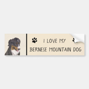 Bernese Mountain Hund Painting - Original Hund Art Bildekal