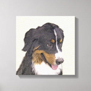 Bernese Mountain Hund Painting - Original Hund Art Canvastryck