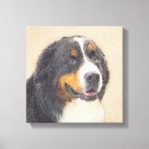 Bernese Mountain Hund Painting - Original Hund Art Canvastryck