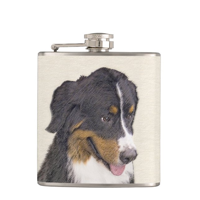 Bernese Mountain Hund Painting - Original Hund Art Fickplunta (Framsidan)