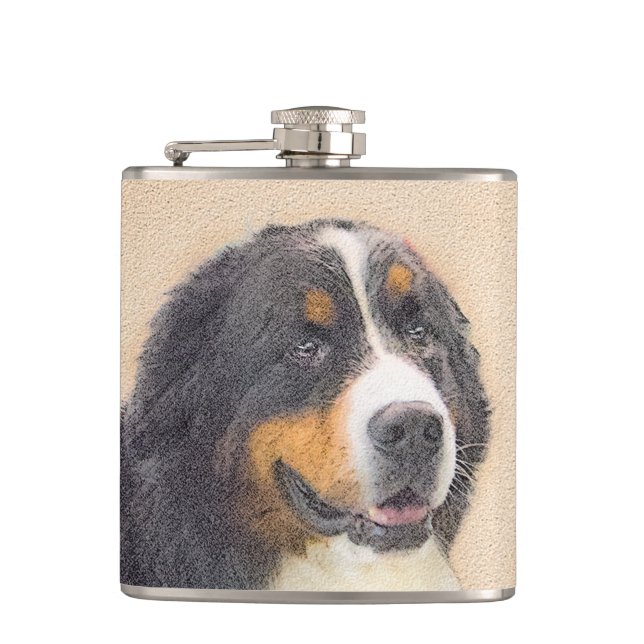 Bernese Mountain Hund Painting - Original Hund Art Fickplunta (Framsidan)