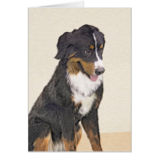 Bernese Mountain Hund Painting - Original Hund Art Hälsningskort