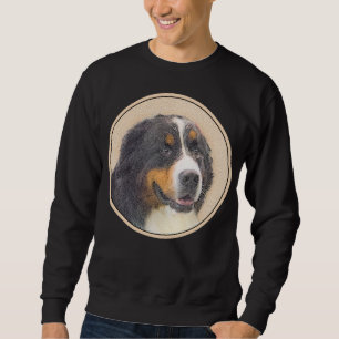 Bernese Mountain Hund Painting - Original Hund Art Lång Ärmad Tröja