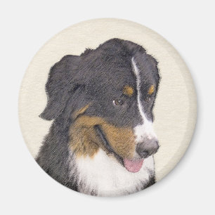 Bernese Mountain Hund Painting - Original Hund Art Magnet