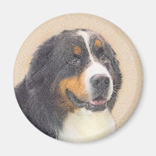 Bernese Mountain Hund Painting - Original Hund Art Magnet