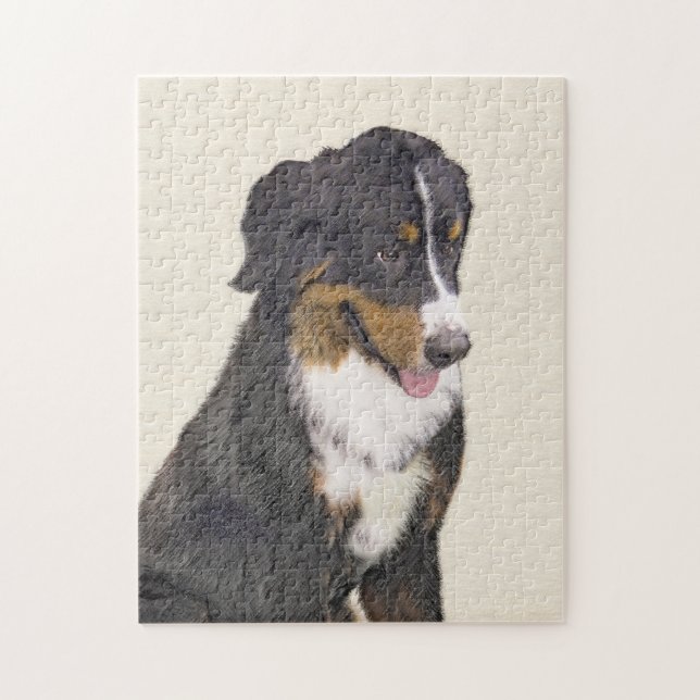 Bernese Mountain Hund Painting - Original Hund Art Pussel (Vertikal)