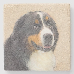 Bernese Mountain Hund Painting - Original Hund Art Stenunderlägg