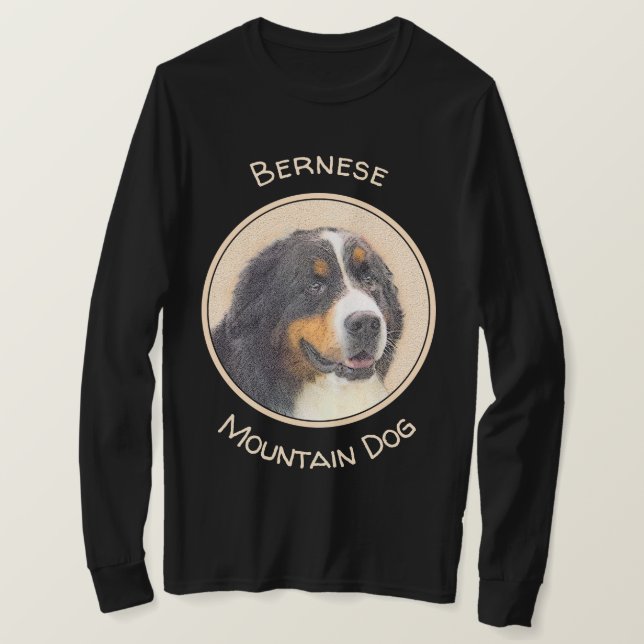 Bernese Mountain Hund Painting - Original Hund Art T Shirt (Design framsida)