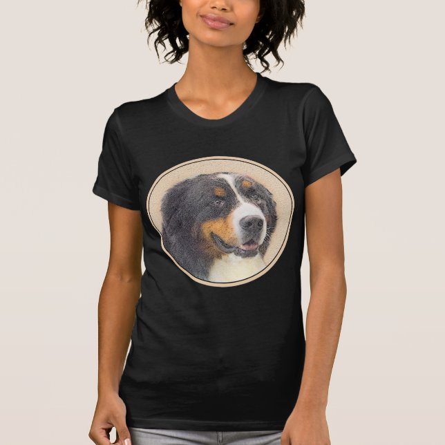 Bernese Mountain Hund Painting - Original Hund Art T Shirt (Framsida)
