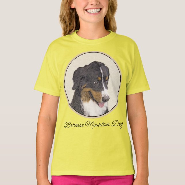 Bernese Mountain Hund Painting - Original Hund Art T Shirt (Framsida)