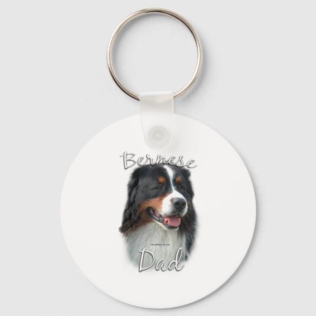 Bernese Mountain Hund Pappa 2 Nyckelring (Framsida)