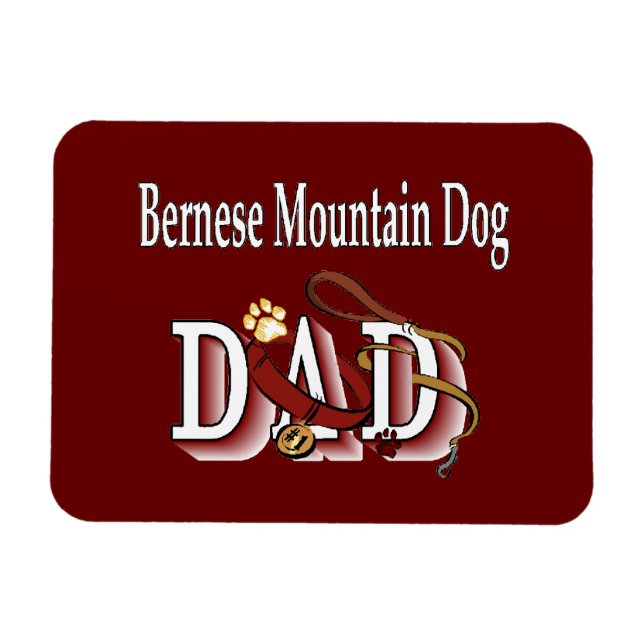 Bernese Mountain Hund Pappa Magnet (Horisontell)