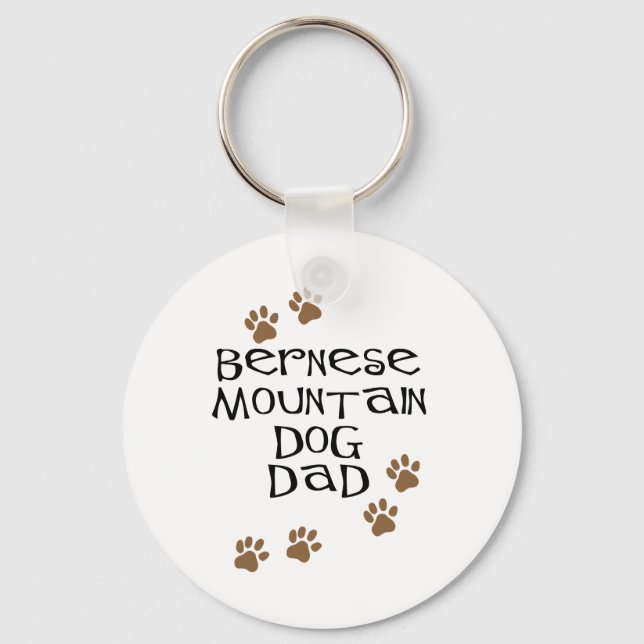 Bernese Mountain Hund Pappa Nyckelring (Framsida)