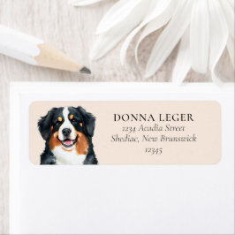 Bernese Mountain Hund Personlig Adress Returadress Etikett