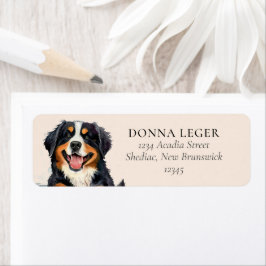 Bernese Mountain Hund Personlig Adress Returadress Etikett